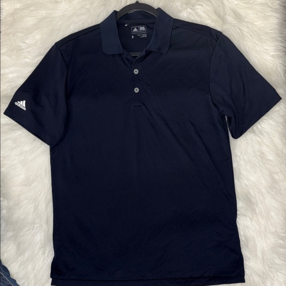 Adidas Men's Dark Blue Polo Shirt